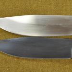 Top: Wet-sanded finish
Bottom: Blued finish