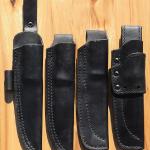 Std. sheath types (left to Right)
1. Classic Dangler
2. Traditional
3. Type-1
4. Type-2 Shown w/belt loop assembly added (+$75.00)
(*Specify right or left hand orientation when ordering)