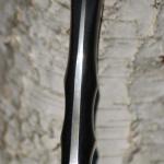 Full-length distal-tapered tang on a1/4" thick-bladed WSK knives.